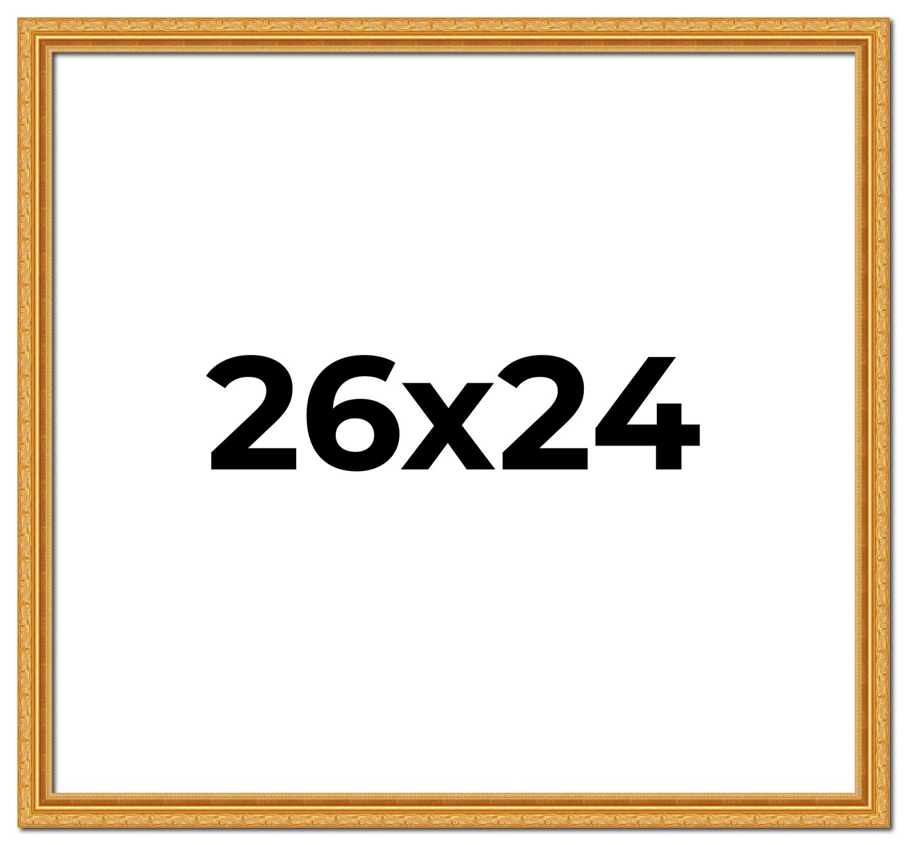 26x24 Solid Wood Antique Picture Frame with UV-Resistant Acrylic & Acid-Free Backing, Available in 4 Finishes: Bronze, Gold, Silver, and Gold with Black